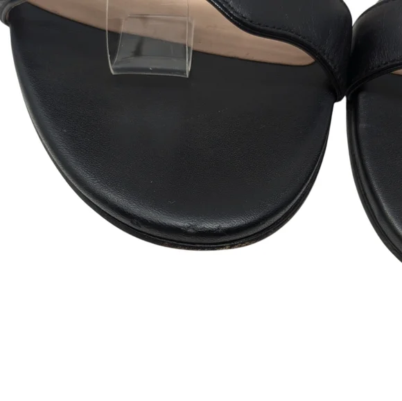 Gucci Marmont GG Double G Black Flat Sandal Size EU 37.5 - Picture 13 of 13